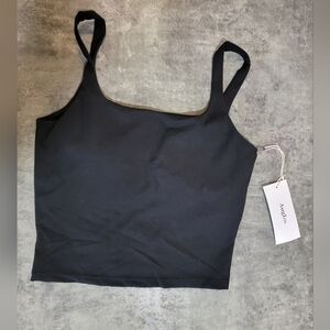 NWT AugIris Crop Bra Tank Black